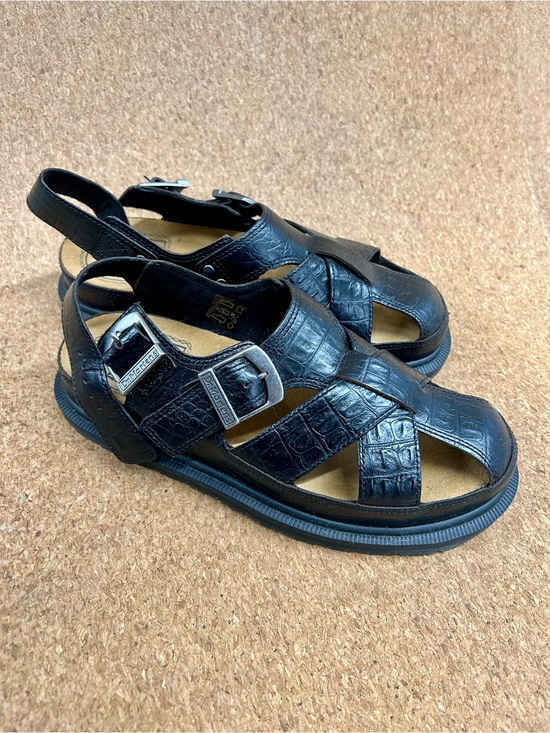Dr. Martens Shoes - Dr. Martens Black Textured Archive Sandals